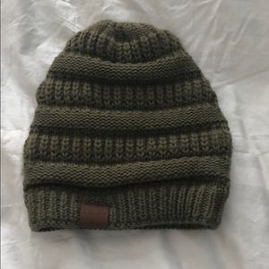 Olive green beanie